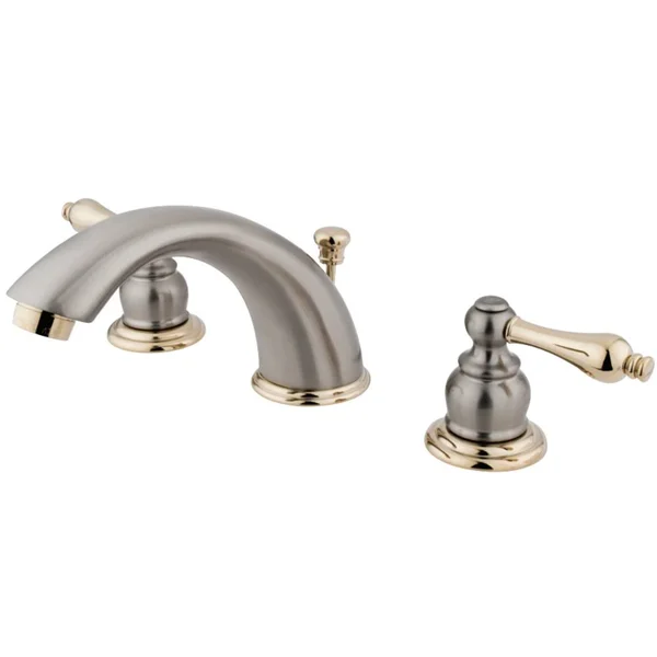 Kingston Brass KB979AL Victorian Widespread Bathroom Faucet - Satin Nickel, Polished Brass