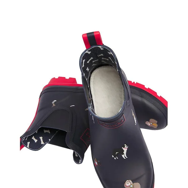 Joules Wellibob Ladies Rubber Ankle Wellington Boots Navy Dog Show: UK