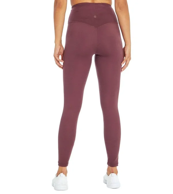 Balance Collection Women's Easy Ankle Yoga Leggings - Plum Wine X-Large, Cotton