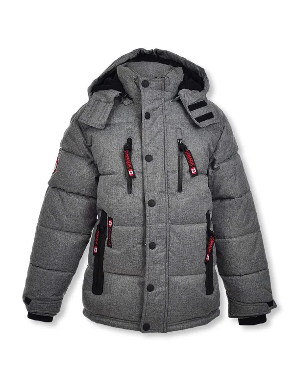 Canada Weather Gear Boys& Bubble Insulated Parka - Heather Gray