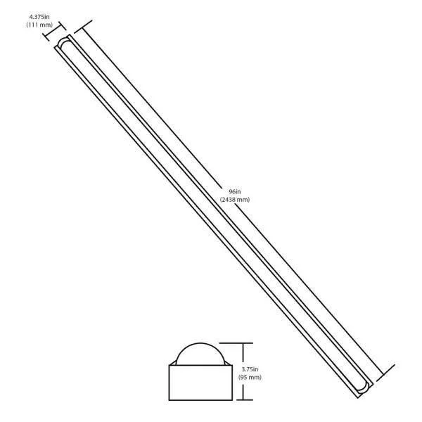 Nicor LS1-8-10S-UNV-40, 8 Foot Linear LED Strip Light in 4000K