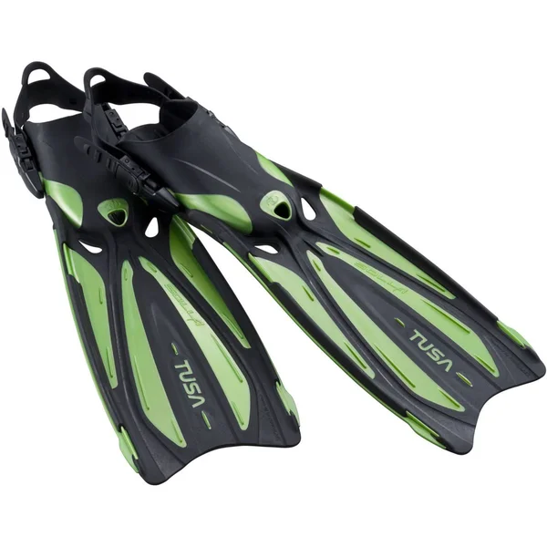 Tusa Open Heel Solla Dive Fins (Black, Small)