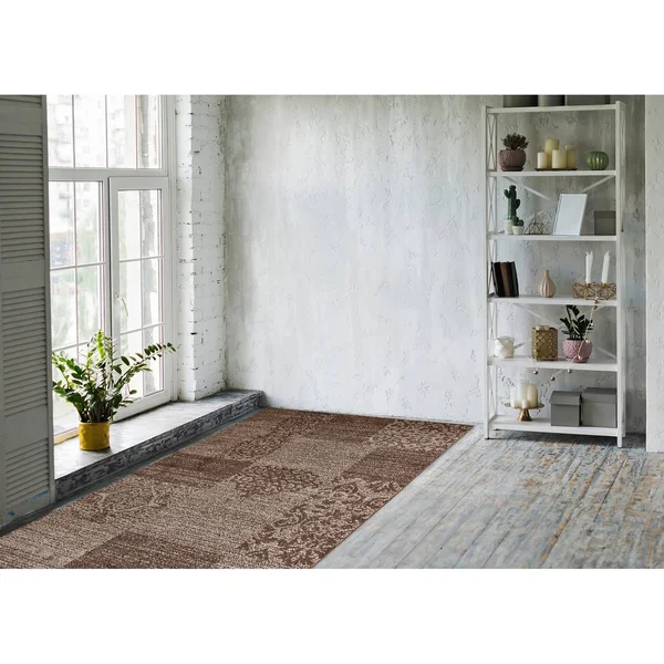 Jena Wave Area Rug MNC 200 Brown 5& x 7&