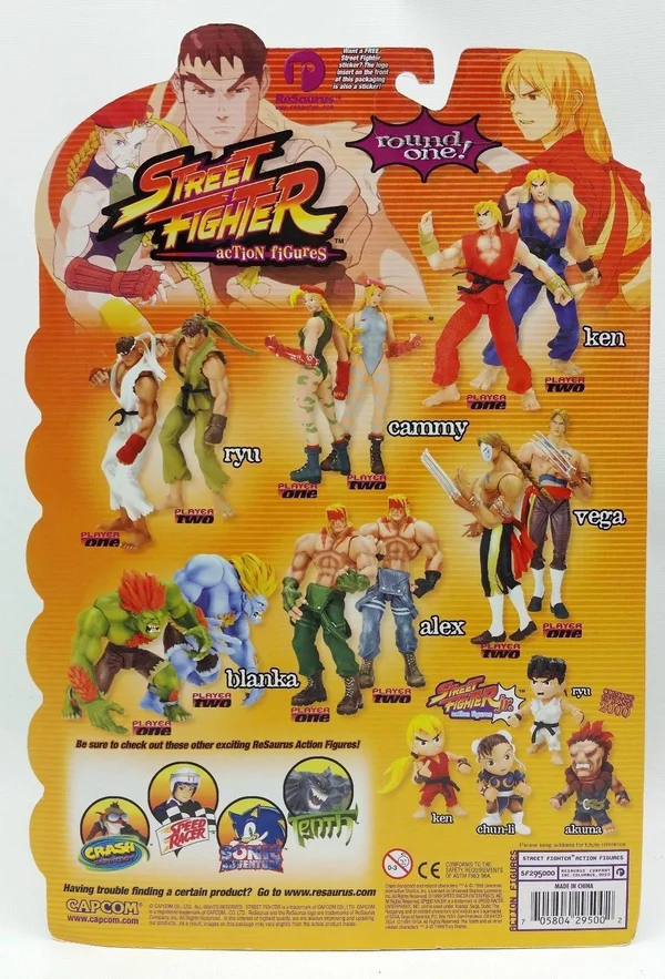 Street Fighter Ken Action Figure Round One Alpha 3 Capcom 1999 New Sealed