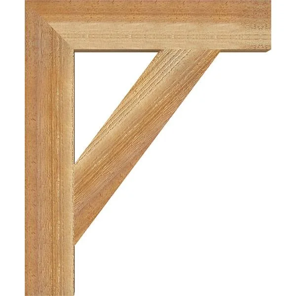Ekena Millwork BKT04X20X24TRA05RWR 4x22W x 20x22D x 24x22H Traditional Block Rough Sawn BRACKET, Western Red Cedar