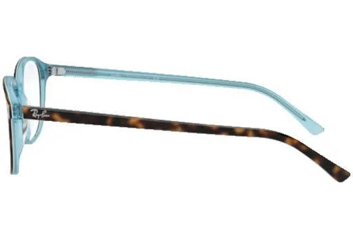 Ray Ban RX5393 Leonard Eyeglasses - 5883 Top Havana on Light Blue