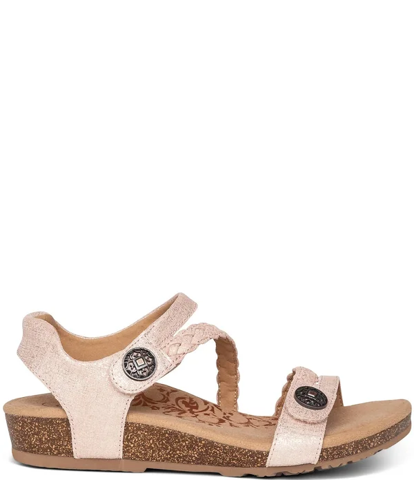 Aetrex Jillian Pewter Leather 5.5 M