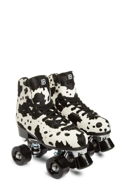 Women's INTENTIONALLY Blank Whip It Genuine Calf Hair Roller Skates - Size 8US - Black