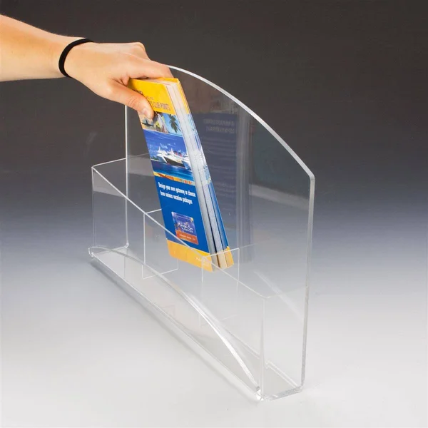 Leaflet Holder: Features Clear Acrylic Pockets