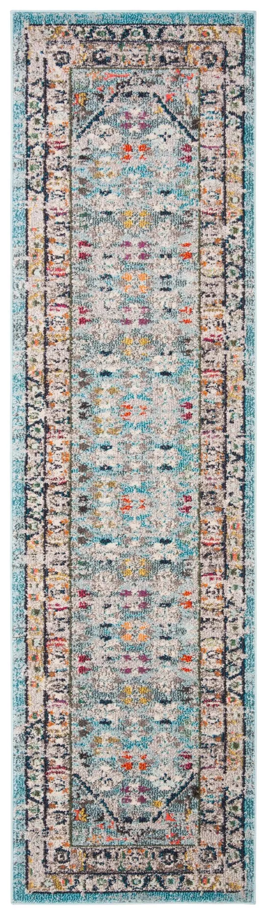 Safavieh Monaco MNC255M 2&2x22 x 8&0x22 Runner Blue - Light Grey Area Rug