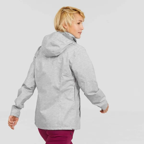 Quechua Women's Mh100 - Waterproof Hiking Jacket in Gray, Size XL
