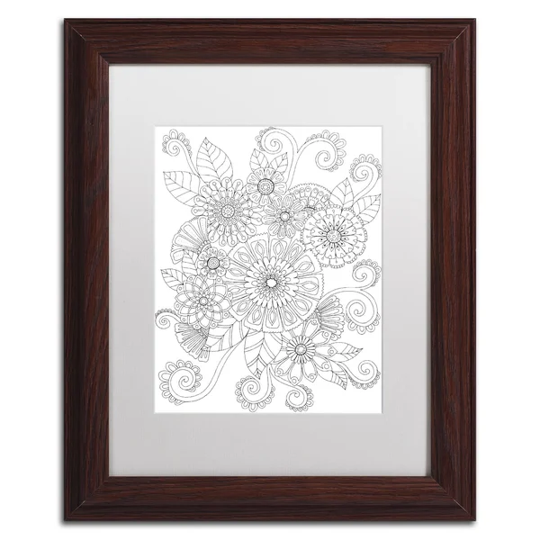 Trademark Fine Art &Big Beautiful Blossoms XVI& by Hello Angel Framed Graphic Art - Matte Color: White, Size: 20x22 H x 16x22 W