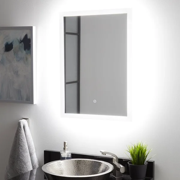 Signature Hardware 946565-20 Araica 20x22 W x 28x22 H Rectangular LED Lighted Framel Touch Sensor