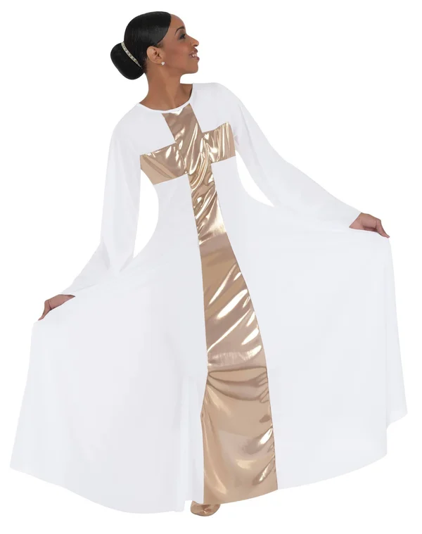Body Wrappers Praise Dance Cross Long Dress