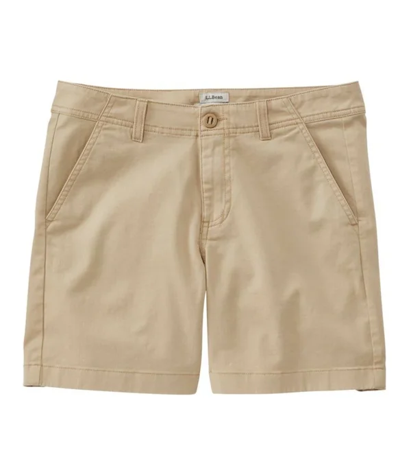 Women's Lakewashed Chino Shorts - 6x22 Brown 10, L.L.Bean