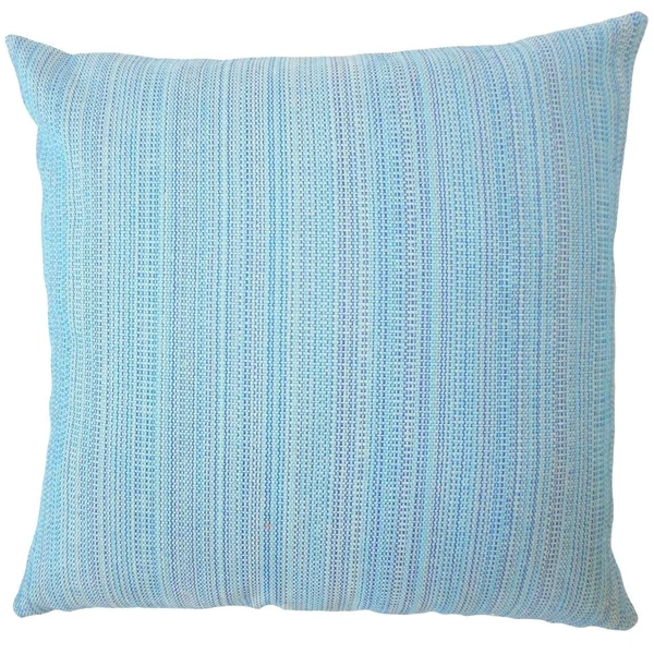 The Pillow Collection Evian Outdoor Down Filled Throw Pillow in Seaside, Size: 22 x 22, Blue