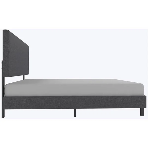 Pemberly Row Upholstered Queen Panel Bed in Gray - PR-4753-1711875