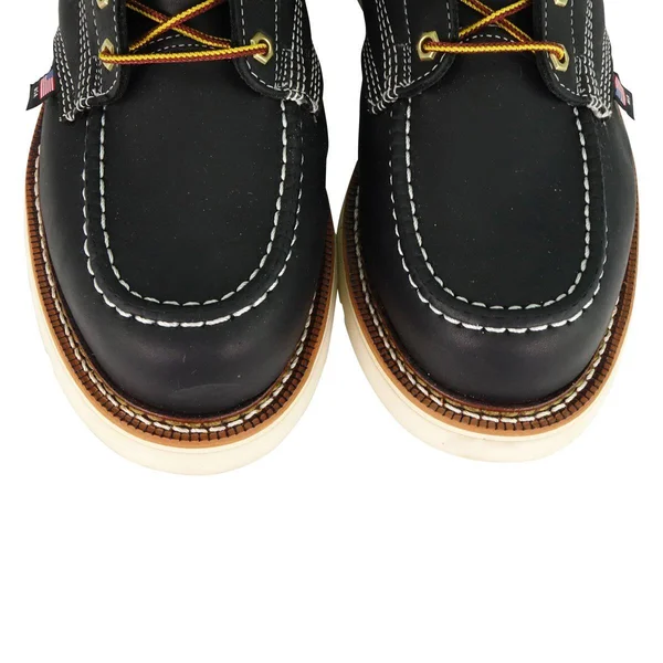 Thorogood 6x22 American Heritage Moc Toe Wedge Steel Toe Boots, Men's Black