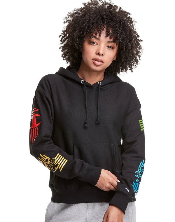 Champion x Super Mario Bros. REVERSE Weave Hoodie - Black - Hoodies
