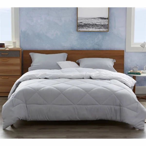 Byourbed Byb Glacier Gray/White Reversible Comforter - Oversized Bedding - Twin XL