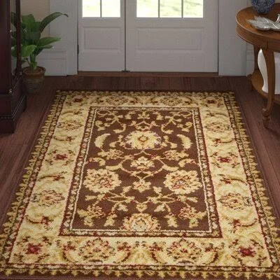 Rosaria Oriental Brown Area Rug Astoria Grand Rug Size: Rectangle 8& x 10&