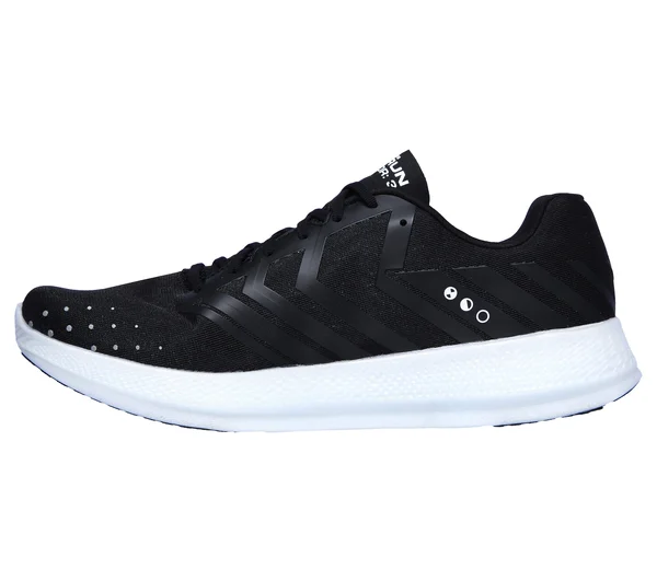 Skechers Men's GOrun Razor 3 Hyper Running Shoes - Black/White, 6.5