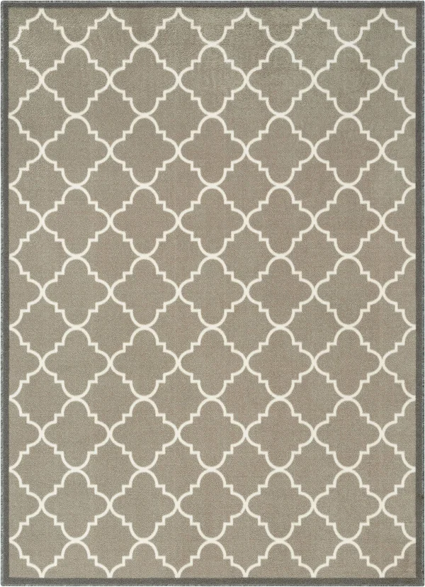 Well Woven Kings Court Brooklyn Trellis Modern Grey Area Rug - Size: 2&7 inch x 12& Runner, Gray
