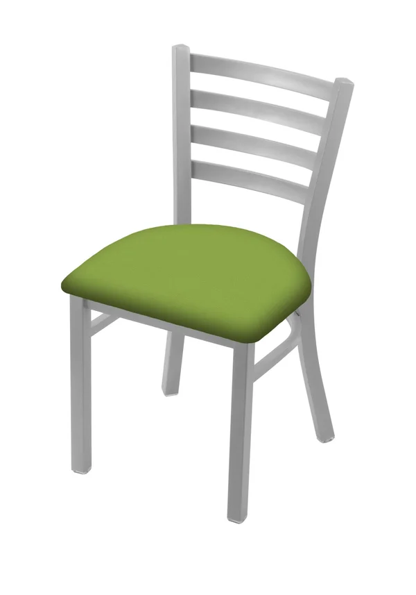 Holland Bar Stool 400 Jackie 18x22 Chair with Anodized Nickel Finish and Graph Poppy Seat