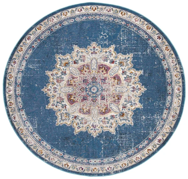 Safavieh Aria ARA103N 3&0x22 x 5&0x22 Navy - Ivory Area Rug
