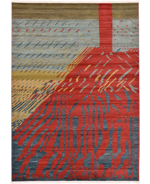Unique Loom Anastacia Fars Area Rug - 7& x 10& Red