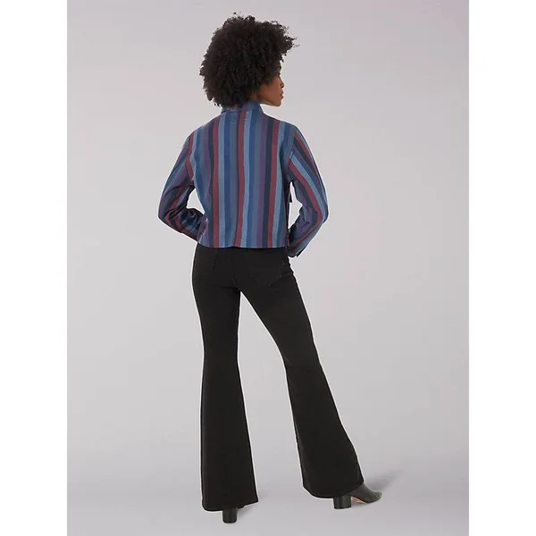 Lee Women's Black High Rise Flare Jeans