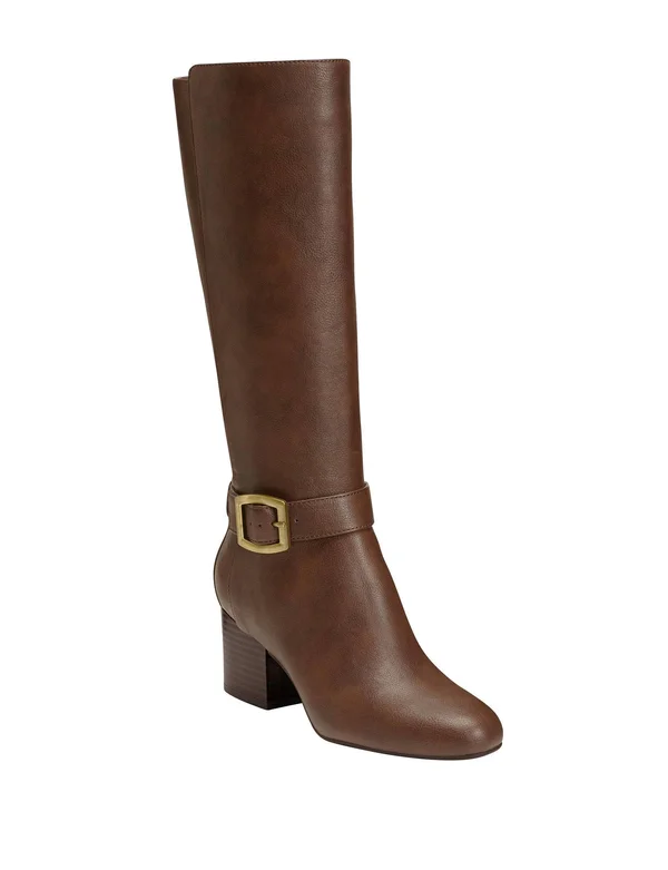 Aerosoles Patience Mid Shaft Boots - Dark Brown