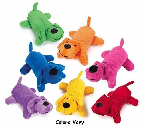 MPP Dog Toys Plush Puppy Squeakers Assorted Color Wholesale Bulk Packs Pick 5x22 O