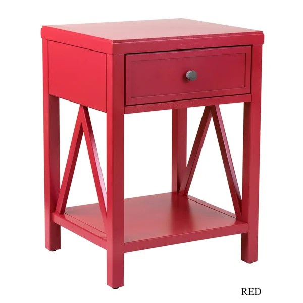 The Gray Barn Latigo Acacia Wood End Table, Turquoise