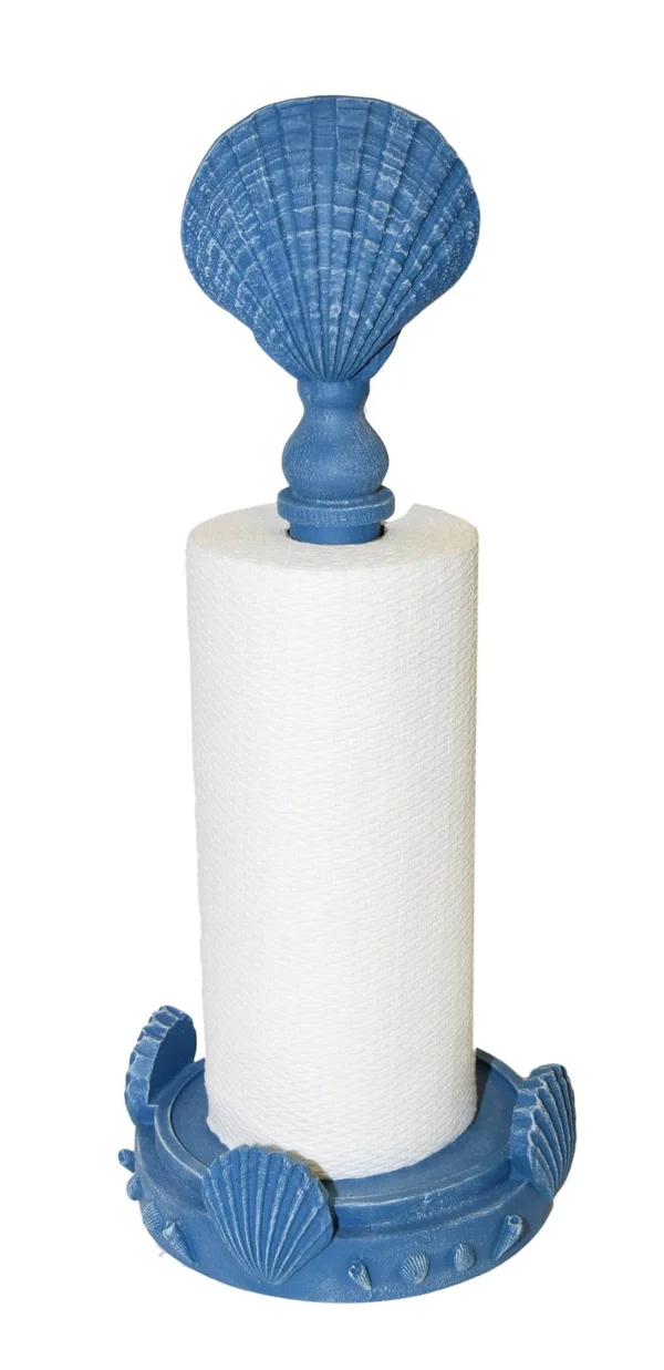 Hickory Manor Home Clamshell Paper Towel Holder/Coastal Blue