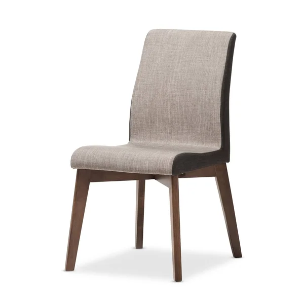 Mid-Century Beige and Brown Fabric 5-Piece Dining Set by Baxton Studio