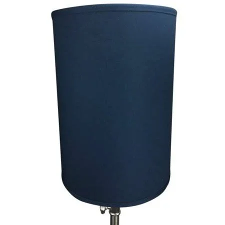 Fenchel Shades 12x22 Linen Drum Lamp Shade - Color: Navy