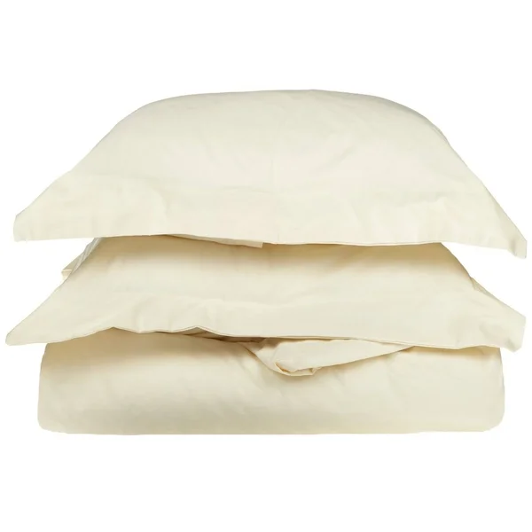 Superior 400 Thread Count 100% Cotton Solid Duvet Cover Set King Burgundy