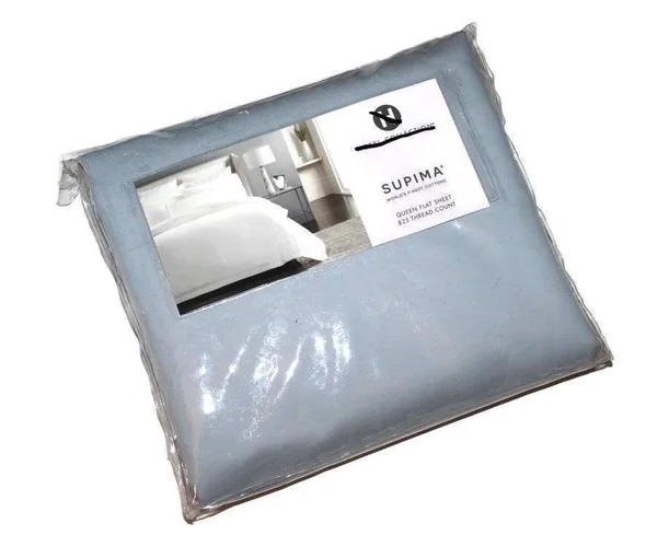 Hotel Collection 825 Thread Count Queen Flat Sheet Mist Supima Cotton