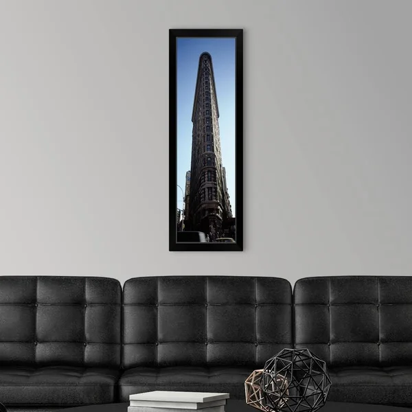 Low Angle View of An Office Building, Flatiron Building, Manhattan, New York City, New York State, Black Framed Wall Art, 12x