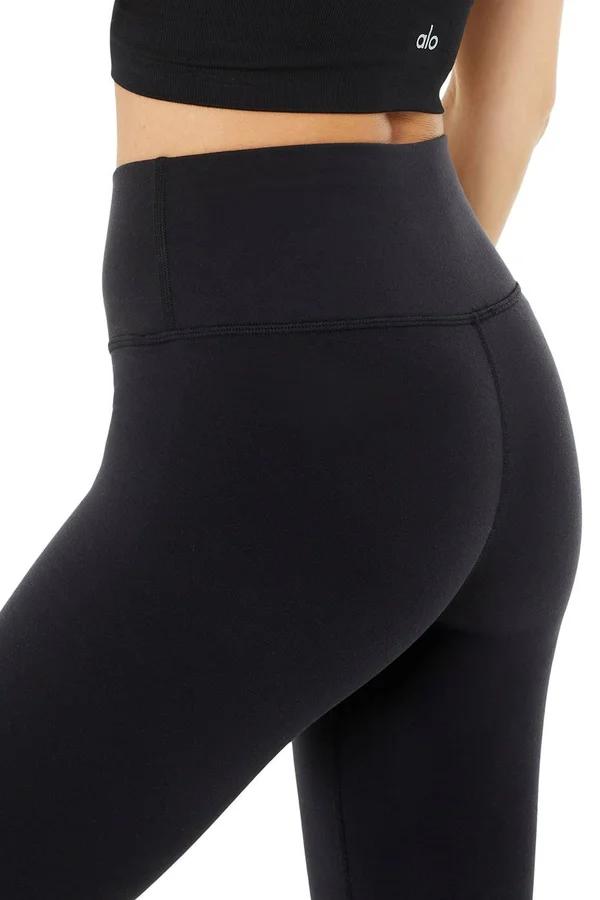 Alo Yoga 7/8 High Waist Airbrush Leggings - Black - Leggings