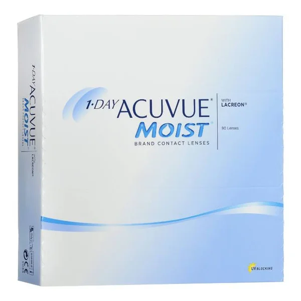 Acuvue 1-Day Moist Brand Contact Lenses, 90 Pack