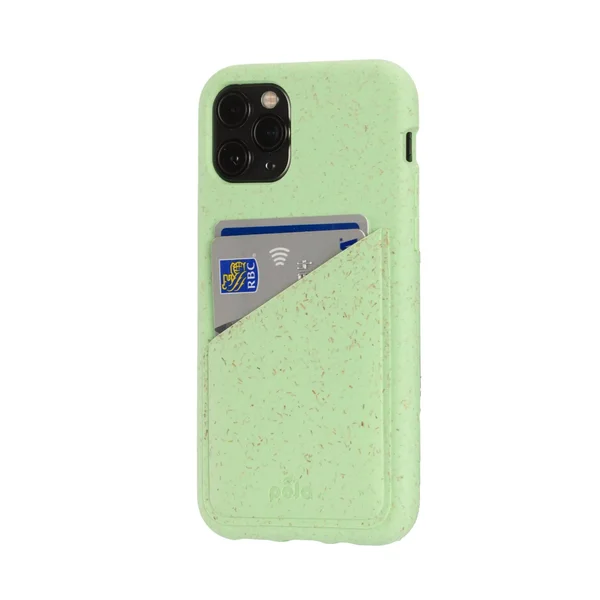 Pela Case Neo Mint Green Eco-Friendly iPhone 11 Pro Wallet Case, 100% Biodegradable & Compostable