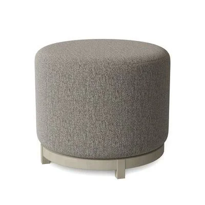 Shannon 22x22 Round Cocktail Ottoman Fairfield Chair Body Fabric: 9508 Smoke, Leg Color: Tobacco