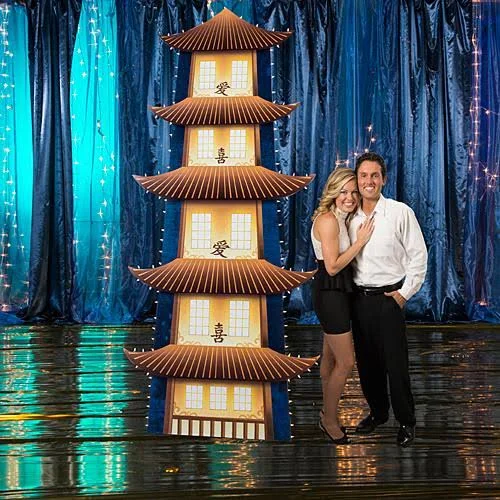 9 ft. 7 in. Lighted Pagoda Standee