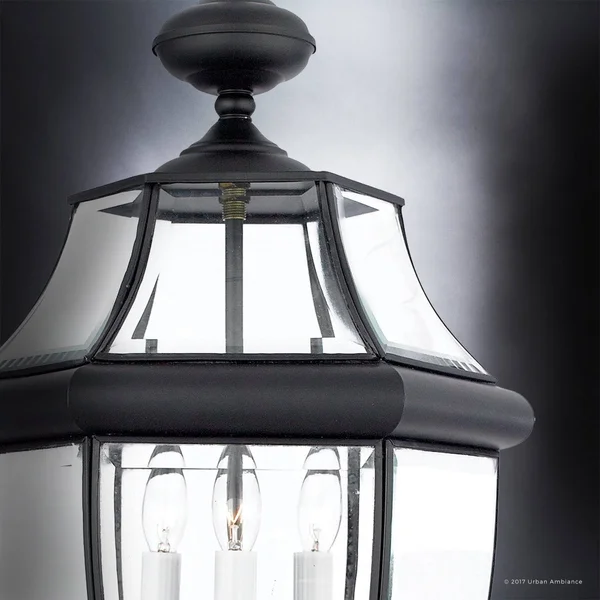 Urban Ambiance Luxury Colonial Outdoor Post Light - Large Size: 23 inchh x 12.5 inchw, with Tudor Style Elements, Versatile Desig