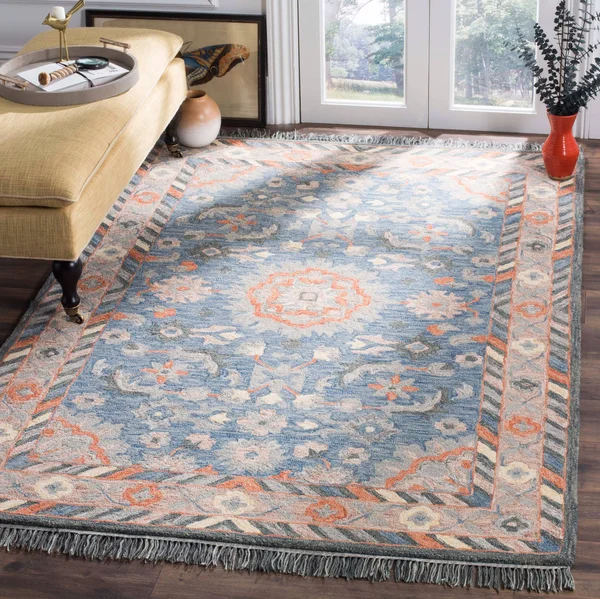 Safavieh Aspen APN123A 2&3x22 x 7&0x22 Runner Blue - Rust Area Rug