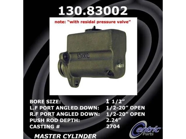 Centric 130.83002 - Premium Brake Master Cylinder