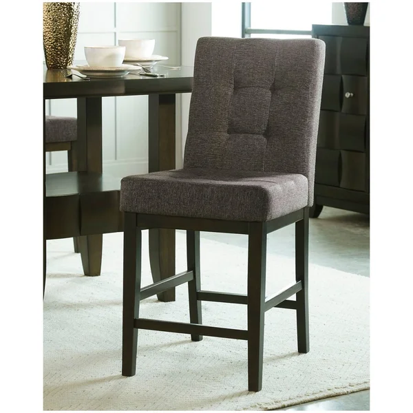 Ashley Chanella Dark Gray Upholstered Barstool Set of 2 D582-124