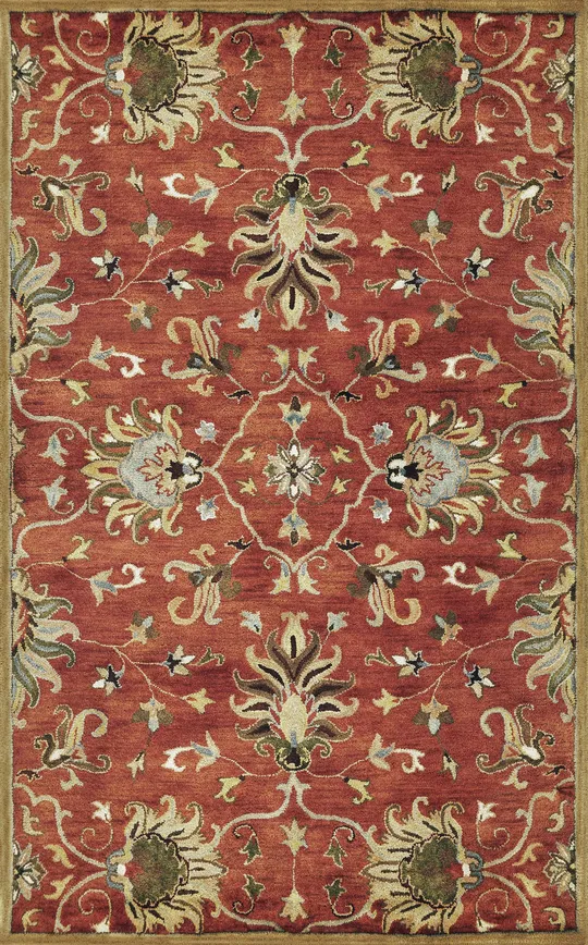 Kas Syriana 6009 Agra 3&3x22 x 5&3x22 Sienna Area Rug